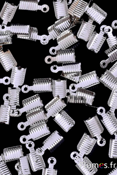 Embouts pour ruban - 13 mm - argenté